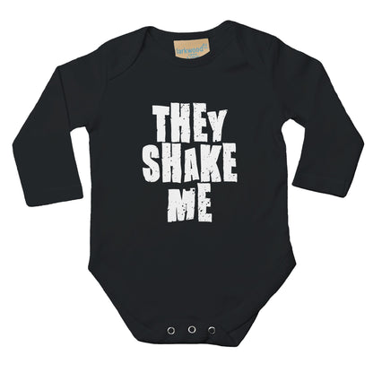 They Shake Me - Classic Baby Long Sleeve Bodysuit Black - Bleak Shirt