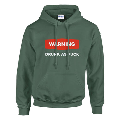 Warning Drunk As Fuck - Classic Unisex Pullover Hoodie - Bleak Shirt