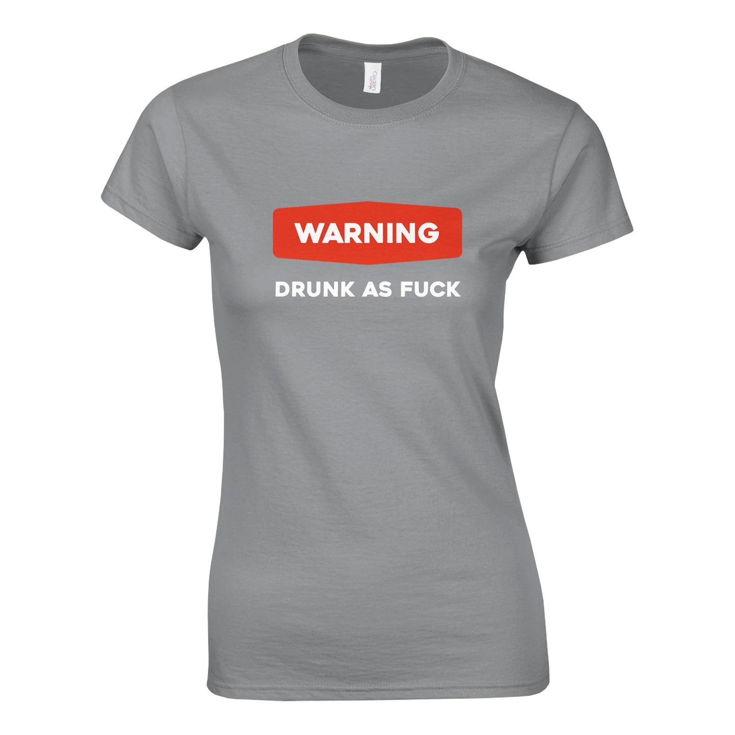 Warning Drunk As Fuck - Classic Womens T-shirt - Bleak Shirt