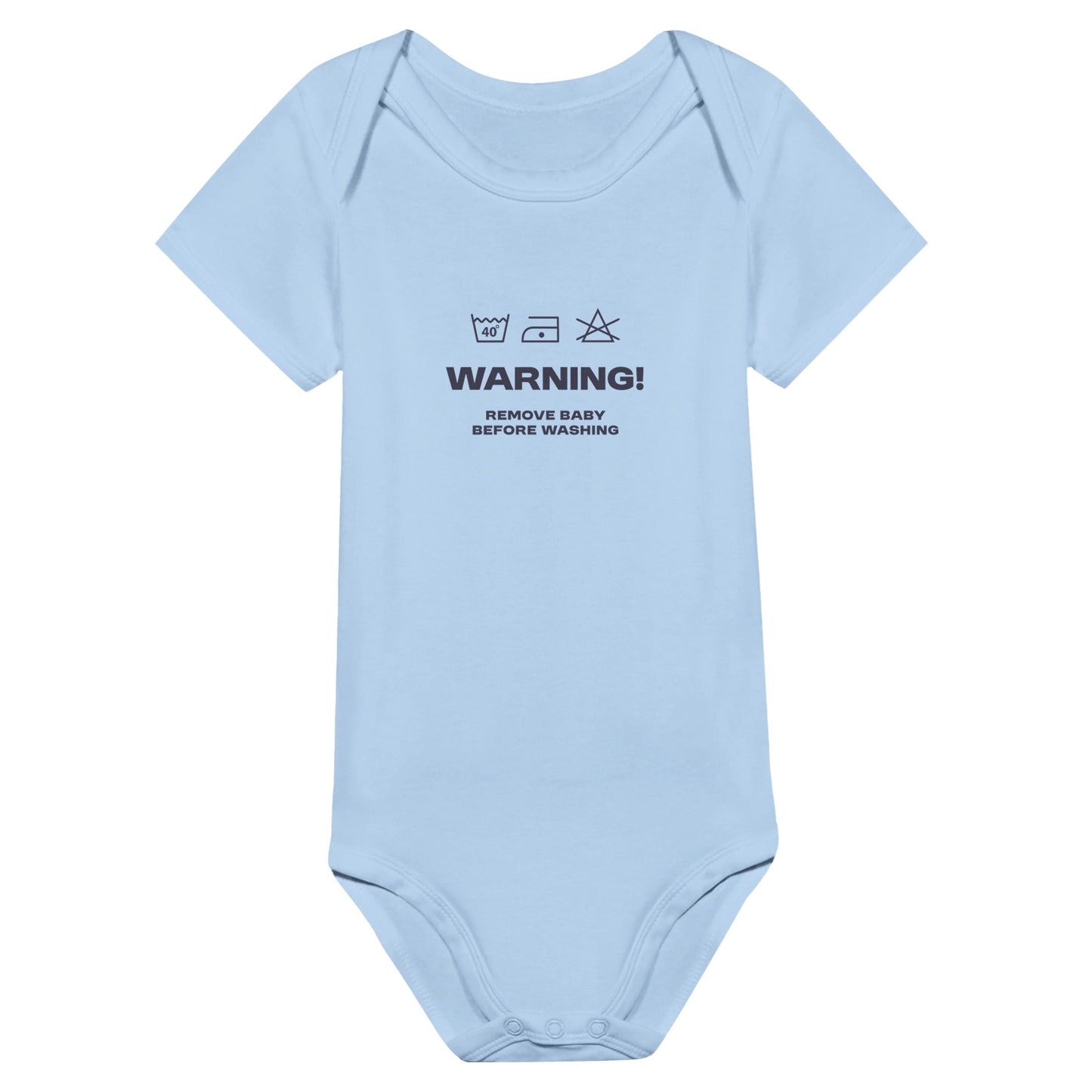 Remove Baby Before Washing - Classic Baby Short Sleeve Bodysuit - Bleak Shirt