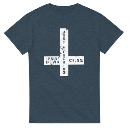 Fucking Upside Down Cross - Men's / Unisex Crewneck T-shirt - Bleak Shirt