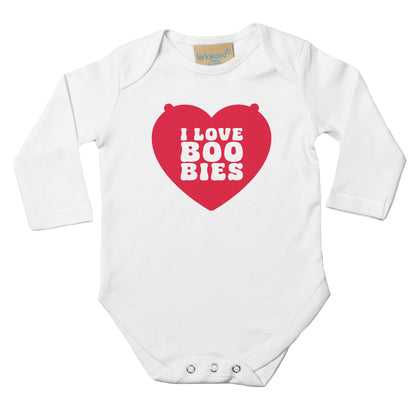 I Love Boobies - Classic Baby Long Sleeve Bodysuit - Bleak Shirt